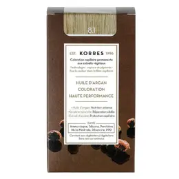 Korres Capillaire Coloration Permanente Blond Clair Cendré 8.1