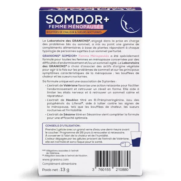 Granions Somdor + women's menopausal 28 capsules