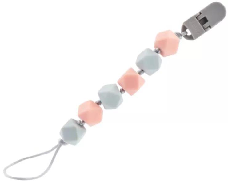 Nûby Silicone Pacifier Clip +0m Pink