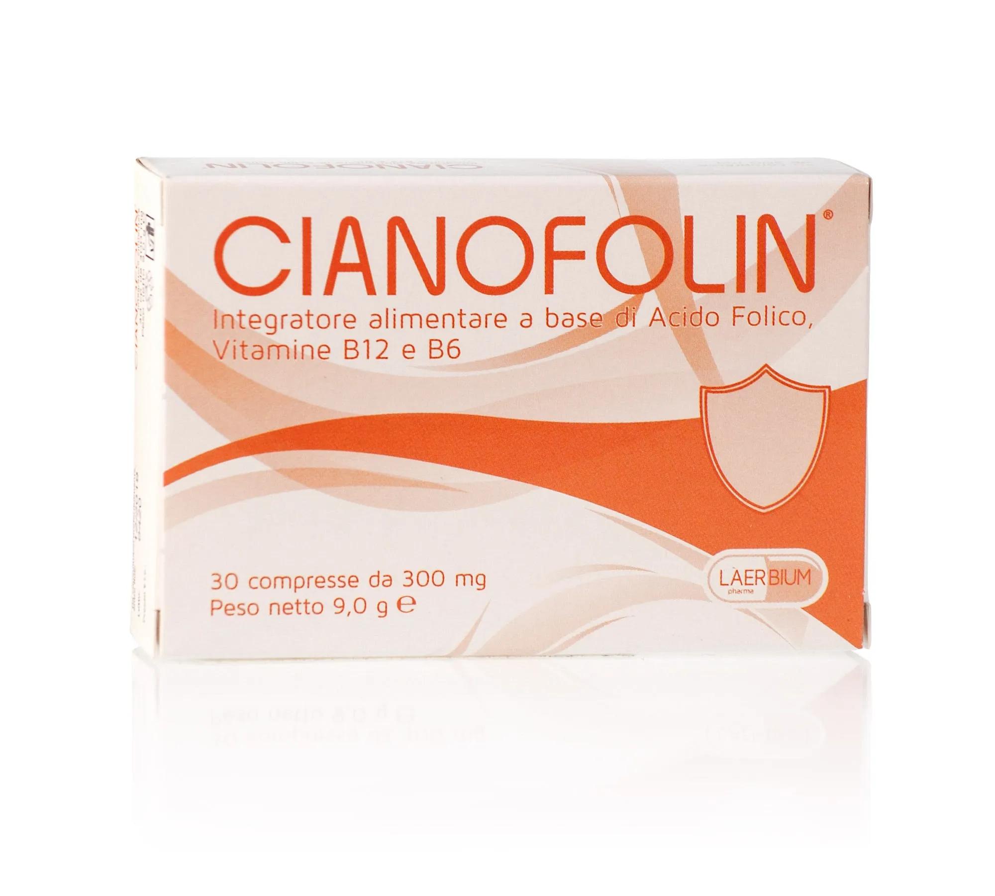 Cianofolin Integratore di Vitamine e Acido Folico 30 Compresse