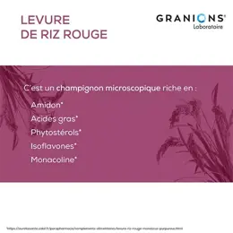 Granions Levure de Riz Rouge 150mg 30 gélules