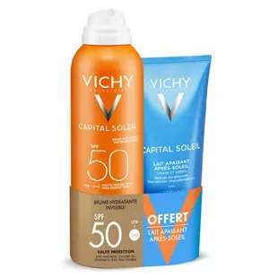 Vichy Capital Soleil Bruma Idratante Invisibile e Latte Lenitivo Dopo Sole 100ml Gratis 