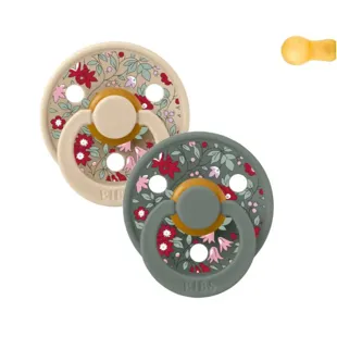 Bibs Chupetes Colour Round Liberty Chamomile Lawn/Pine Mix 0-6m 2 uds