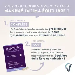 Manhaé Intima Equilibre - Probiotiques Equilibre Flore Intime - 30 Gélules