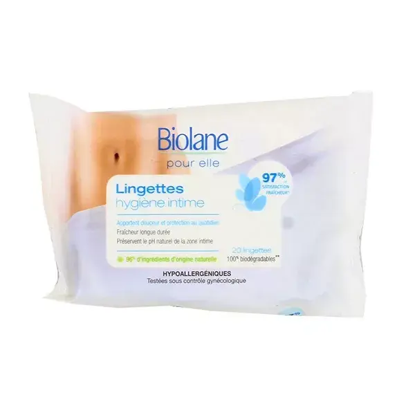 Biolane Bain & Toilette Lingette Hygiène Intime 20 unités