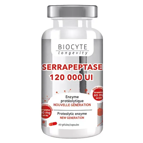 Biocyte Serrapeptase 120 000 UI 60 gélules