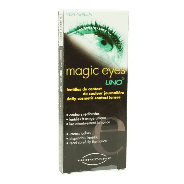 Ojos mágicos Uno verde lentejas