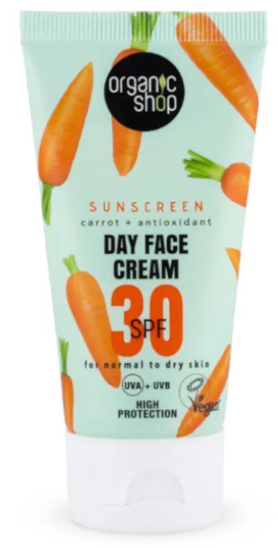 Organic Shop Gesichts-Tagescreme SPF30 Karotte + Antioxidantien 50 ml