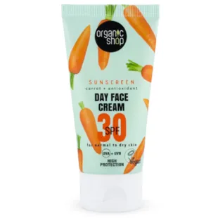 Organic Shop Facial Day Cream SPF30 Carrot + Antioxidants 50 ml