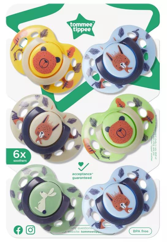 Tommee Tippee FUN Fopspeen Veelkleurig 6-18m 6 stuks