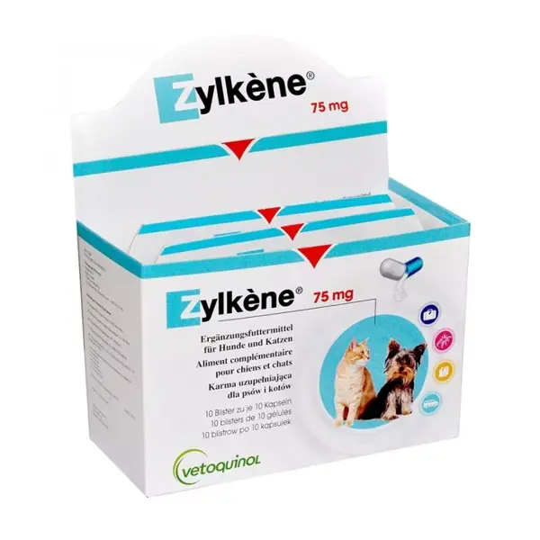 Vetoquinol Zylkene Dog and Cat 75mg 100 capsules