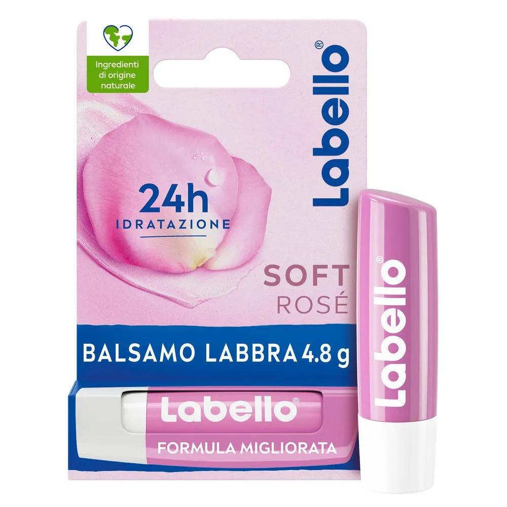 Labello Soft Rosé Burrocacao Labbra Colorato e Idratante con Estratto di Rosa 4.8 g