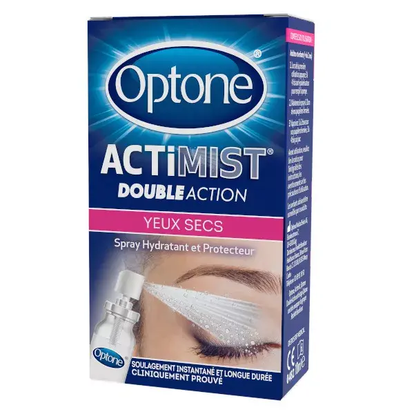 Optone ActiMist 2 in 1 oculare occhi secche e irritate Spray da 10ml