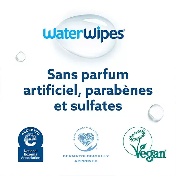 WaterWipes Salviettine Pure Lotto di 4 x 60 Salviettine