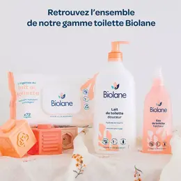 Biolane - Lait de toilette - Bébé - Nettoie Visage, Corps et Siège - 750ml