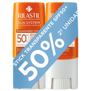 Rilastil Sun System Stick Solaire Transparent SPF 50+ 2 unités
