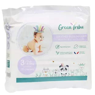 Green Tribu Pannolini Ecologici Taglia 3 4-9 kg 26 unità