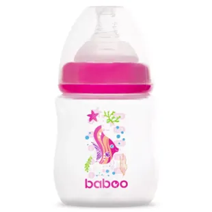 Baboo Biberón Anticólico Rosa Sea Life +0m 150 ml