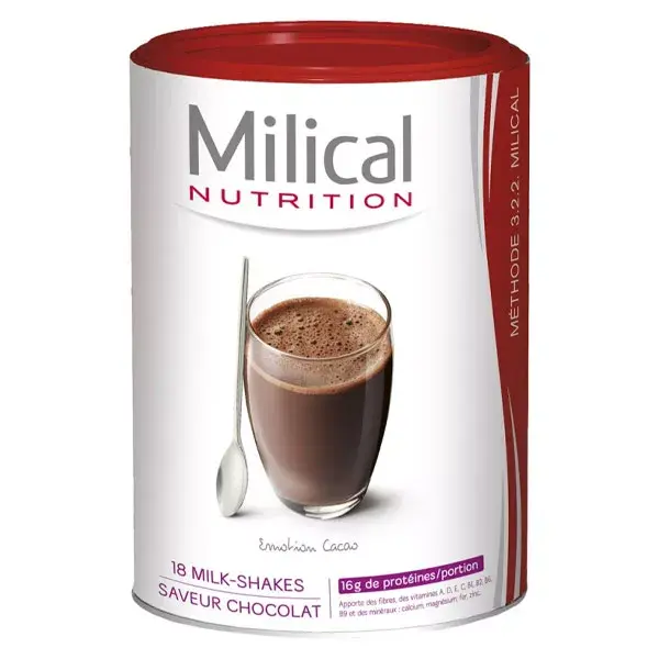 Milical high protein shakes chocolate Format Eco 18 servings