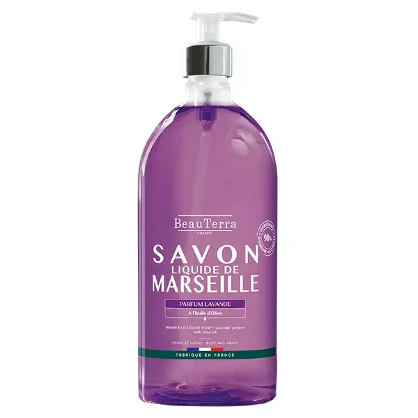 Beauterra Savon Liquide de Marseille Lavande 1L