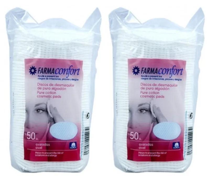 Farmaconfort Disques démaquillants ovales 2x50 unités