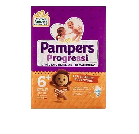 Pampers Progressi 6 XL +16Kg Pacco Doppio 34 Pezzi