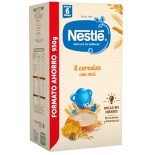 Nestlé Porridge 8 Cerealien mit Honig +6m 950 gr