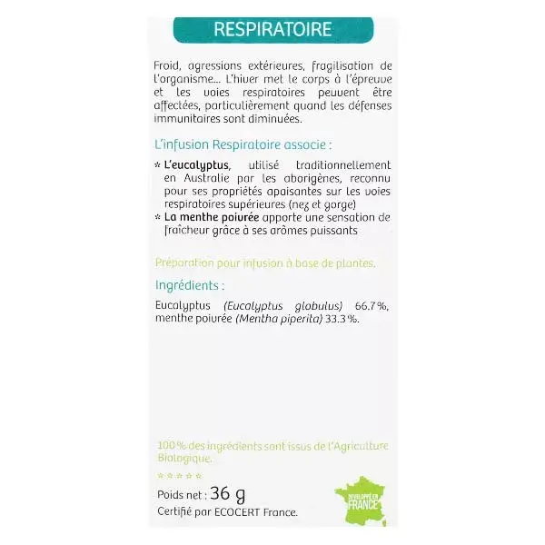 Nutrisanté Infusion Bio respiratory 20 sachets