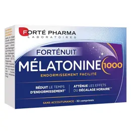 Forté Pharma Mélatonine 1000 Sommeil 30 comprimés Endormissement Facilité