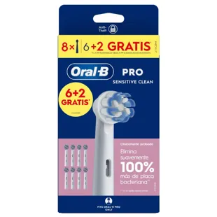 Oral-B Pro Sensitive Clean Electric Toothbrush Replacement Parts 6+2 units FREE