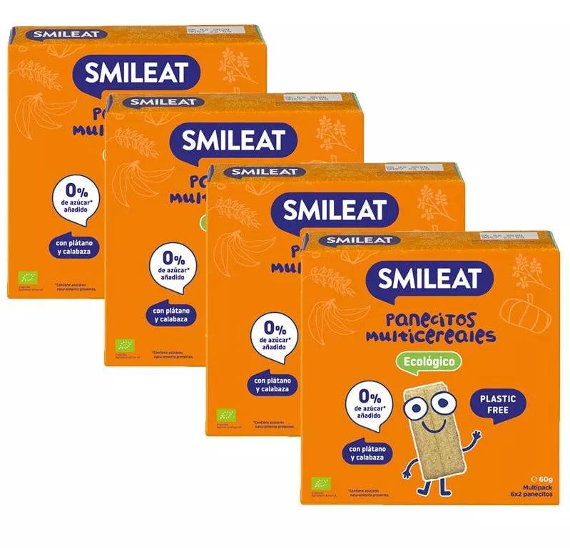 Panecillos de cereales con plátano y calabaza ecológico Smileat sin gluten  60 g.