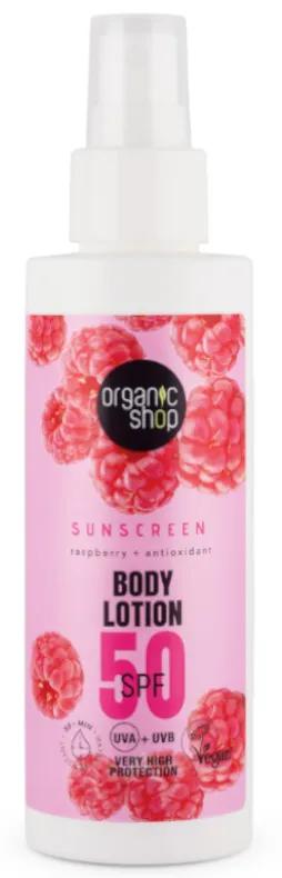 Organic Shop Body Lotion SPF50 Raspberry + Antioxidants 150 ml