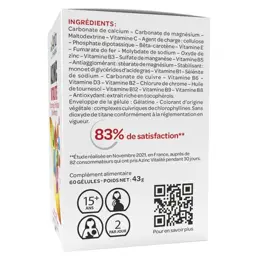 Arkopharma Azinc Adulte Vitalité Vitamines C & E Zinc 60 gélules