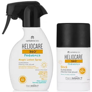 Heliocare 360 Pediatrics SPF50 Atopic Skin Spray Lotion 250 ml + Pediatric Stick SPF50+ 25 gr