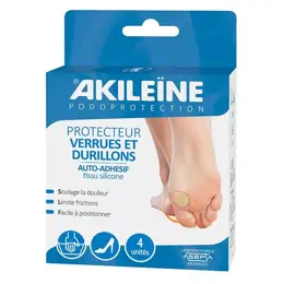 Akileine Protecteurs Auto Adhésifs Verrues et Durillons 4 unités