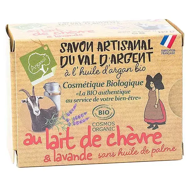 Argasol Savon Artisanal du Val d'Argent Lait de Chèvre & Lavande Bio 140g