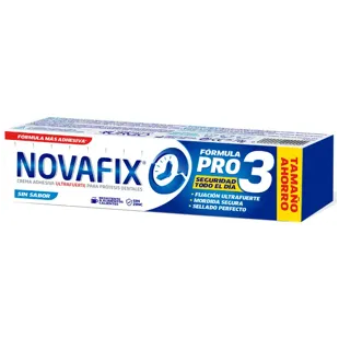 Novafix Pro3 Crème adhésive pour prothèses dentaires sans saveur 70 gr