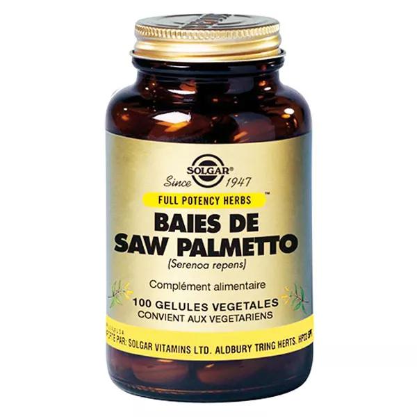 Solgar Saw Palmetto 100 comprimidos vegetales main product photo