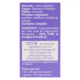 Naturactive Huile Essentielle Bio Ciste 5ml