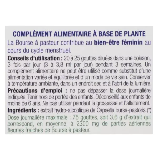 Ladrôme Extraits de Plantes Fraîches Bourse à Pasteur Bio 50ml