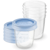 Philips Avent 5 Conteneurs 180 ml pour Lait Maternel + 5 Couvercles Réutilisables