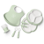 BabyBjörn Complete 8-Piece Tableware Set with Bib, Pastel Green