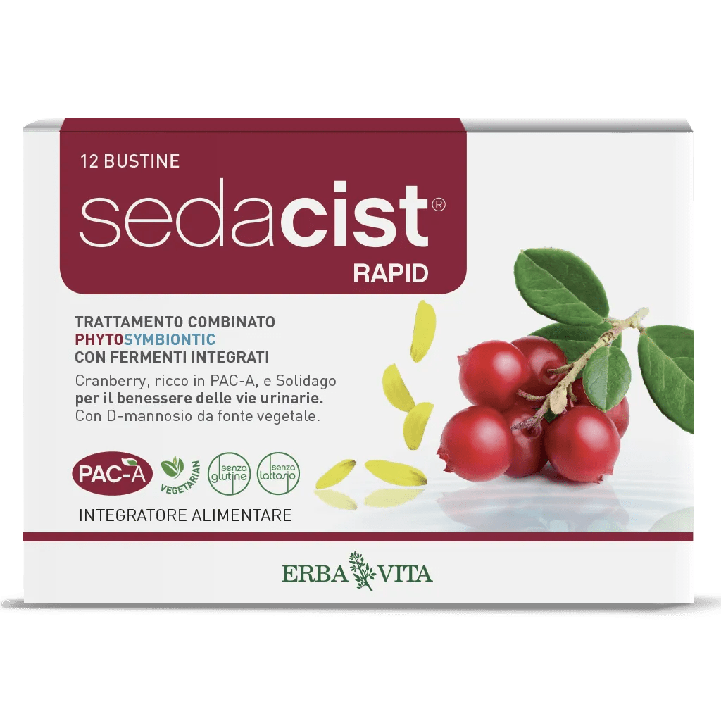 Erba Vita Sedacist Rapid Integratore Vie Urinarie 6+6 Bustine