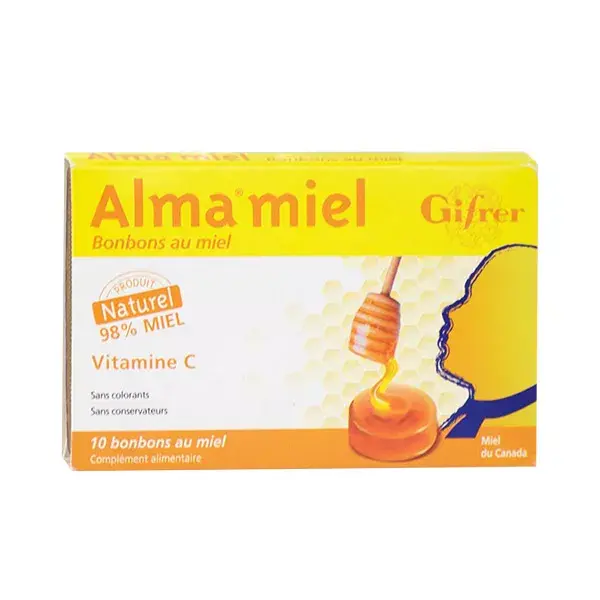 Caramelos de vitamina C 10 de miel de Alma mineral