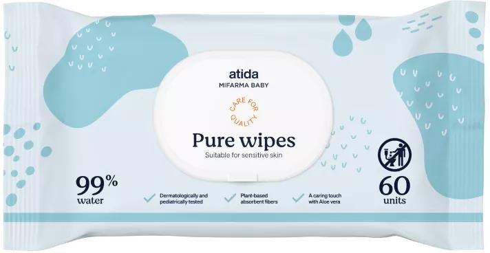 Mifarma Baby Pure Wipes Salviette all&#39;acqua 60 unità