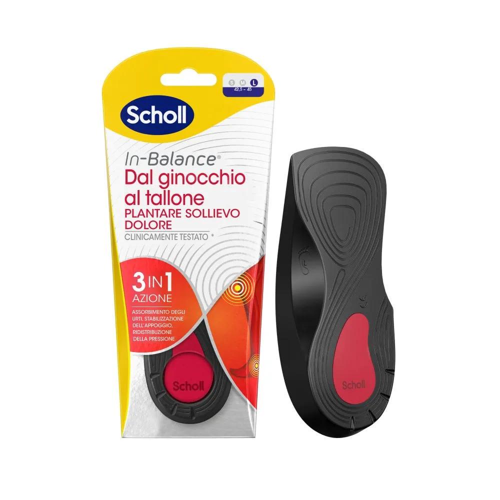 Scholl Plantari In-Balance Sollievo Dolore dal Ginocchio al Tallone Taglia 42.5-45 