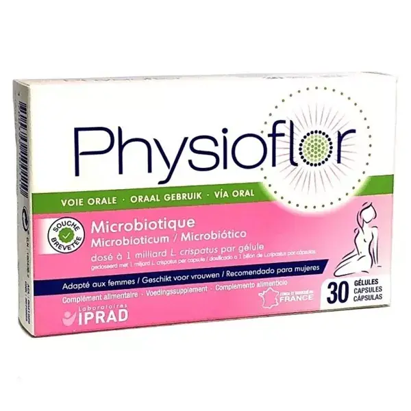 Saforelle Physioflor Complemento Flora Vaginal Probiótico Natural Vía Oral - 30 comprimidos