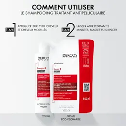 Vichy Dercos Technique Shampooing Energy+  2x Écorecharge 500ml