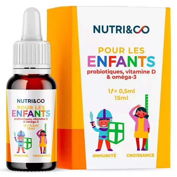 Nutri&Co Formule Enfant Probiotique et Multivitamines Format Pipette 15ml