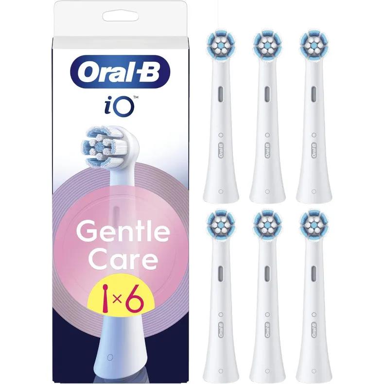 Pièces de rechange pour brosse à dents électrique Oral-B iO Gentle Care, lot de 6